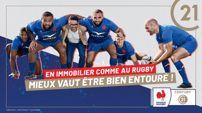 CENTURY 21-mêlée rugby