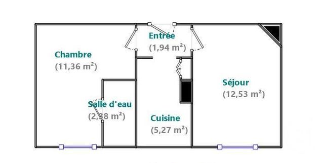 Appartement F2 à vendre - 2 pièces - 33.5 m2 - PARIS - 75014 - ILE-DE-FRANCE - Century 21 Farré Pernety